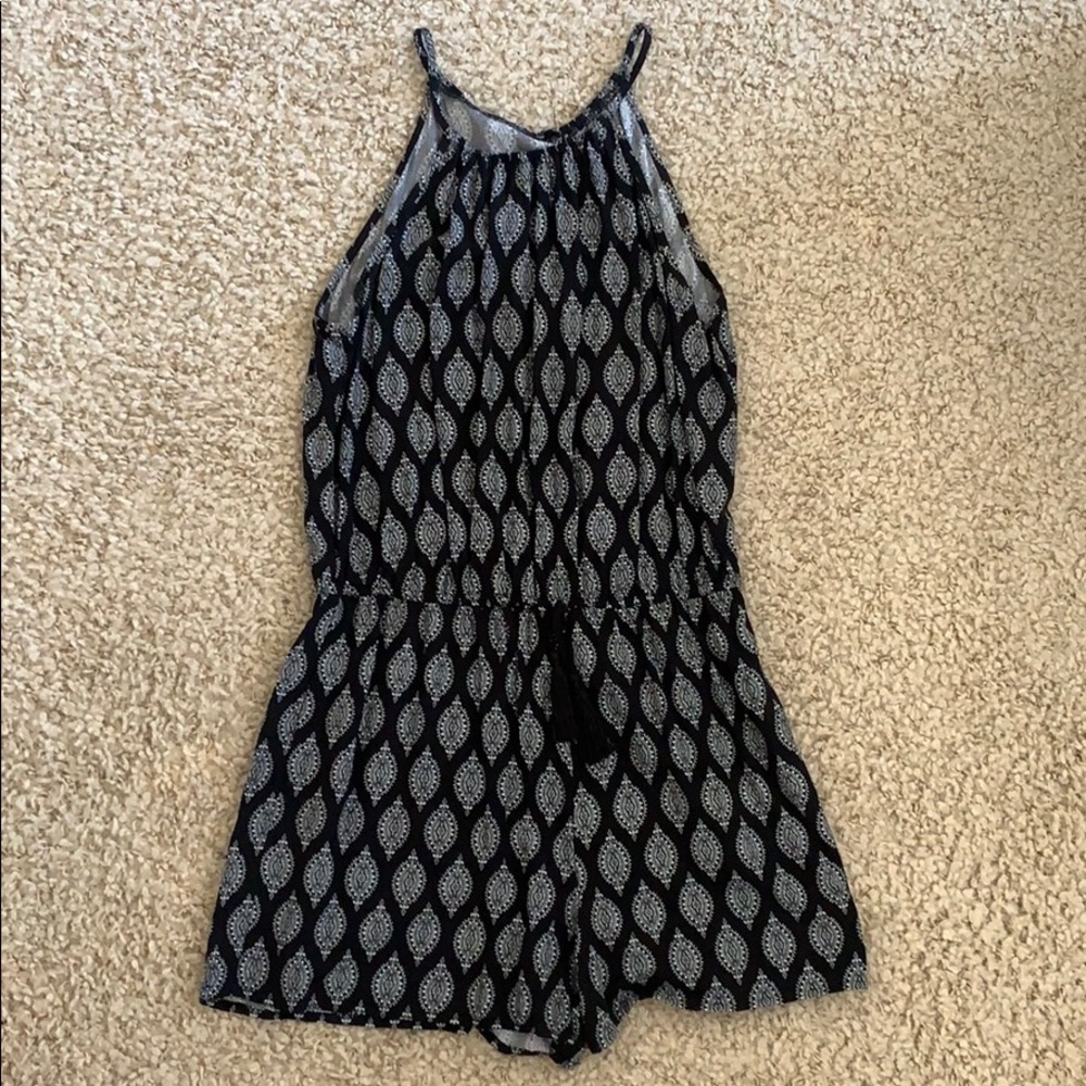 Cute black patterned romper